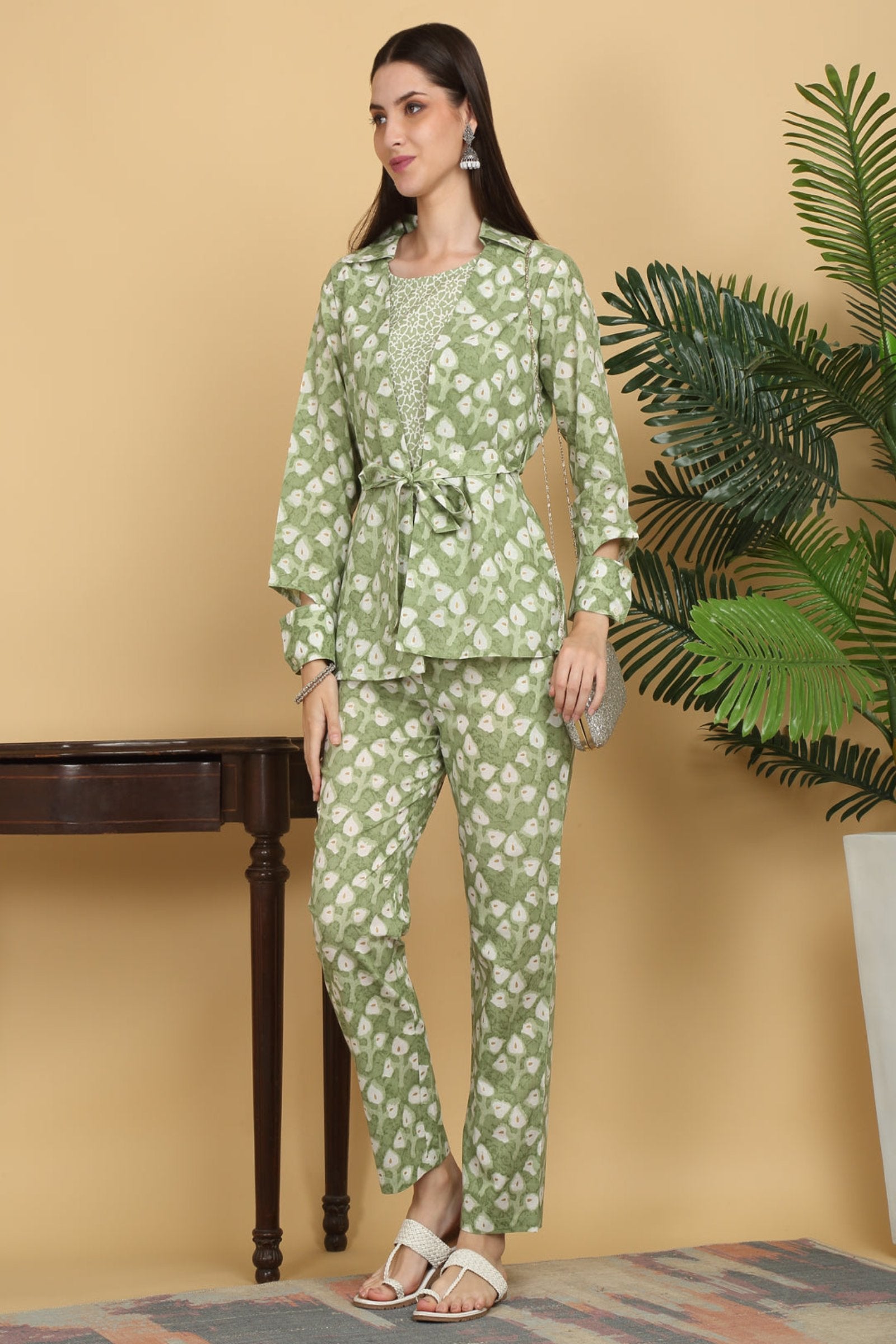 Maluka Women Cotton Floral Printed Co-Ord Set
