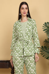 Maluka Women Cotton Floral Printed Co-Ord Set
