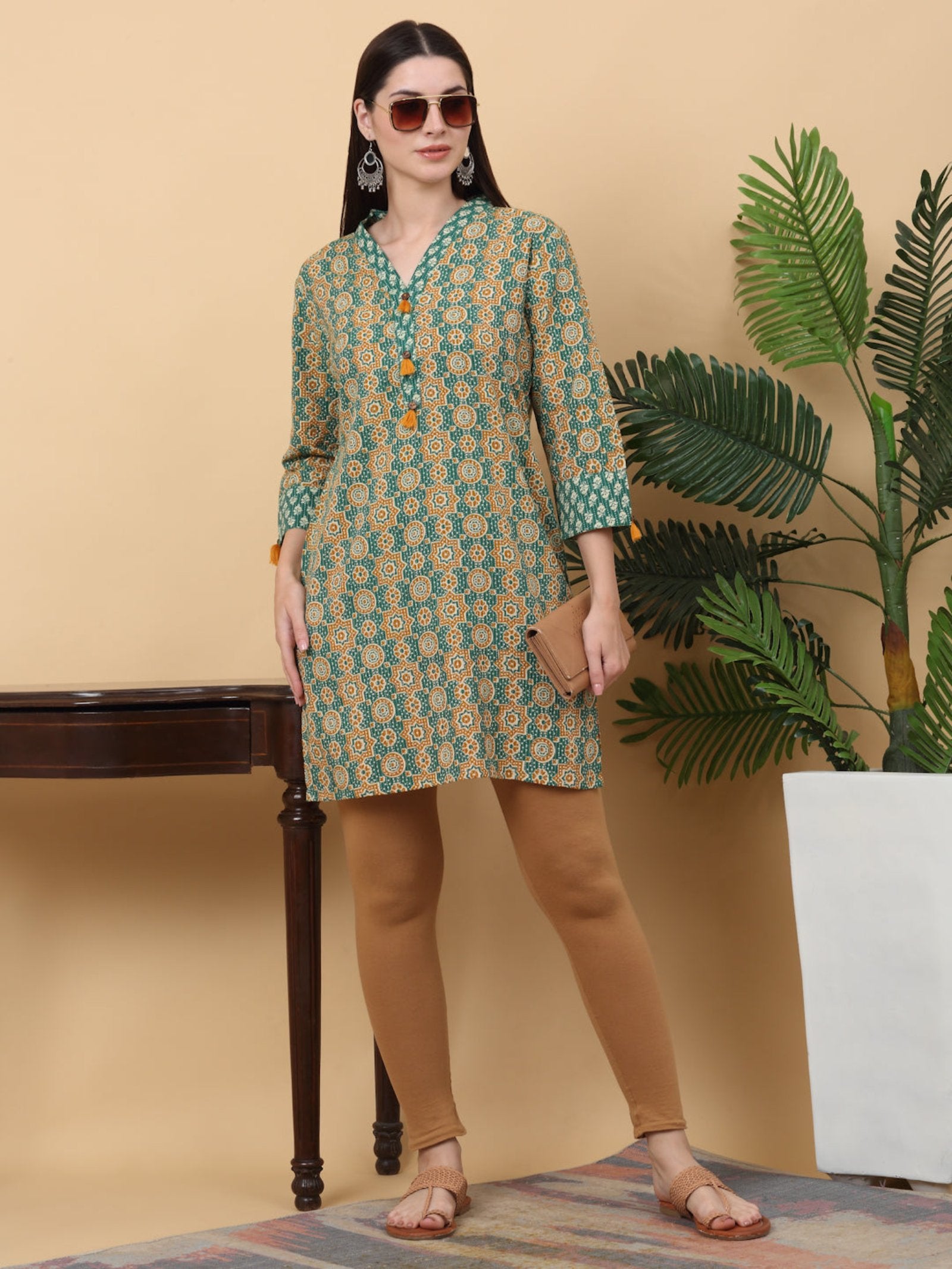 Maluka Women Cotton Katta Printed Tunic