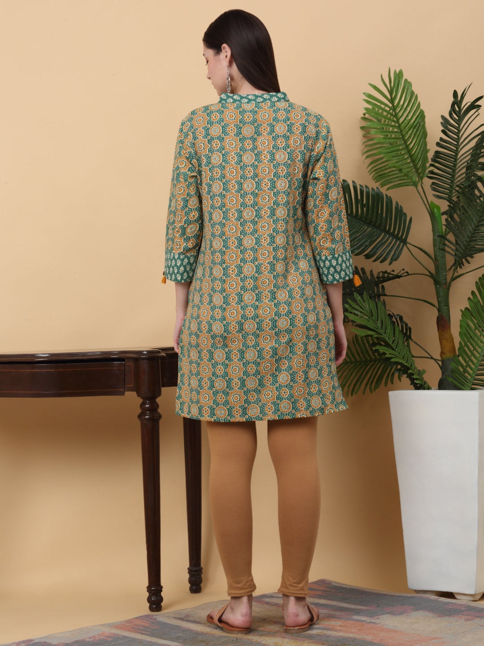 Maluka Women Cotton Katta Printed Tunic