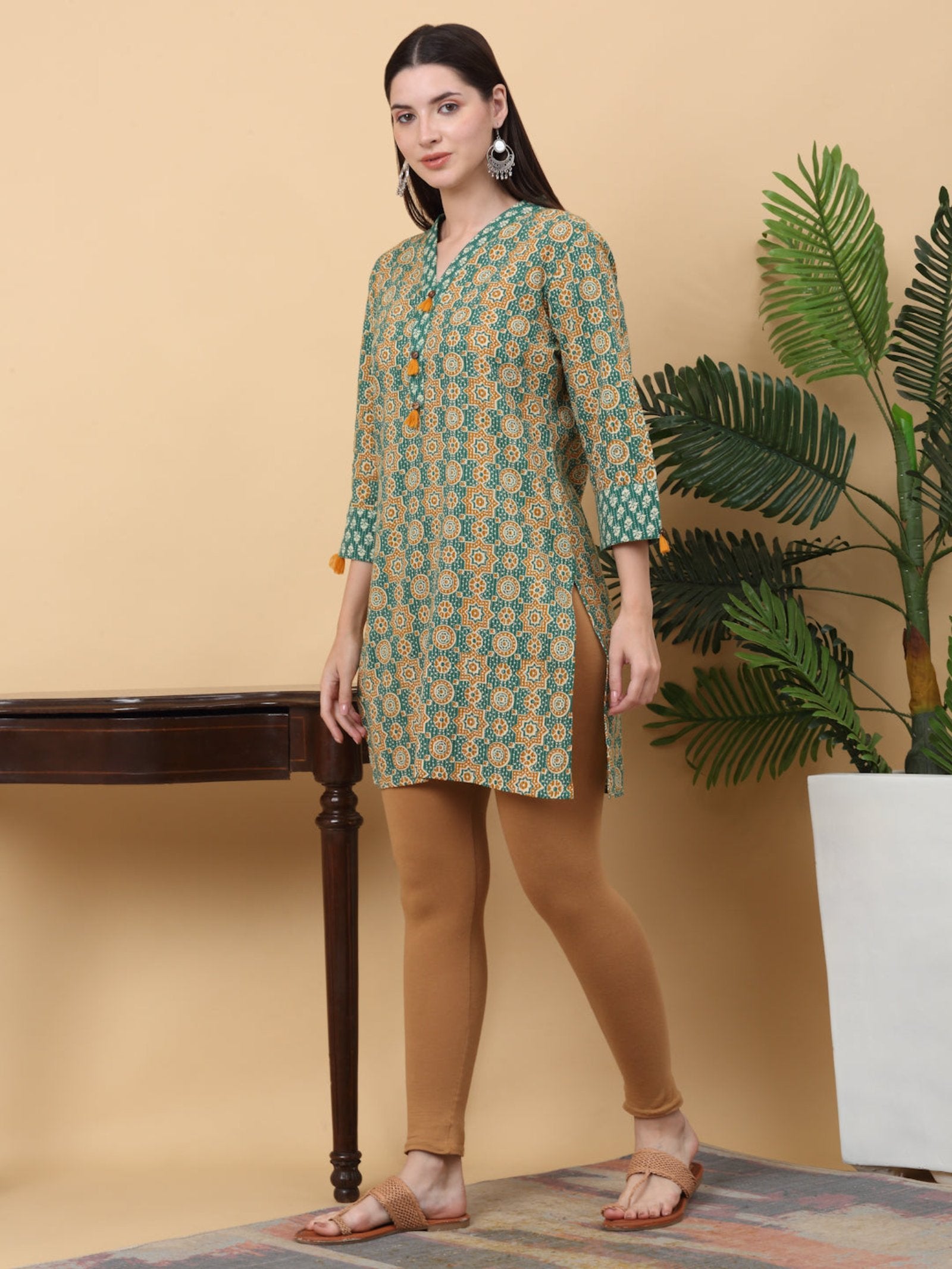 Maluka Women Cotton Katta Printed Tunic
