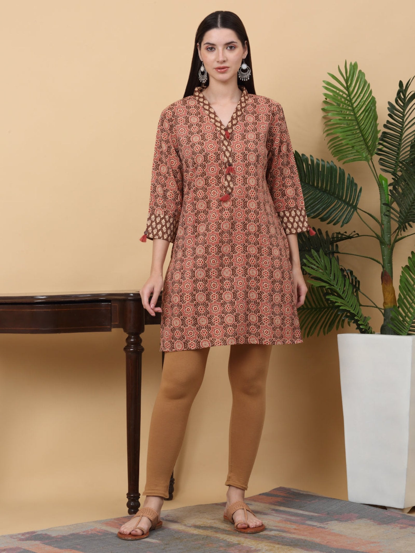 Maluka Women Cotton Katta Printed Tunic