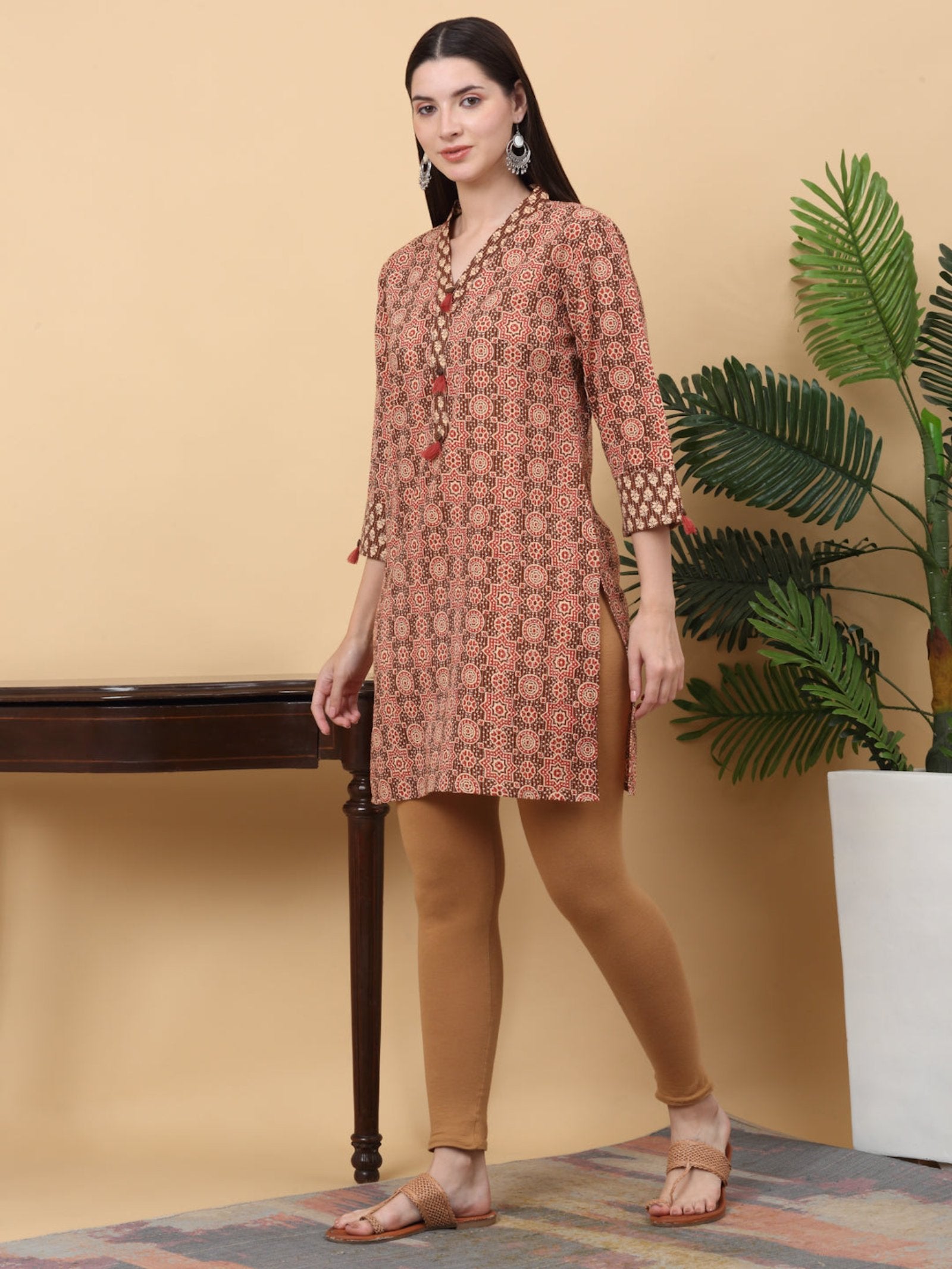 Maluka Women Cotton Katta Printed Tunic