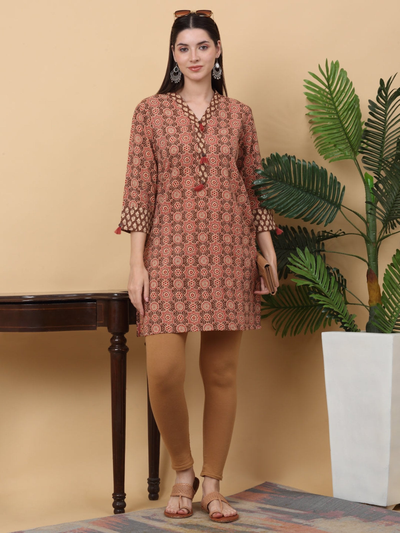 Maluka Women Cotton Katta Printed Tunic