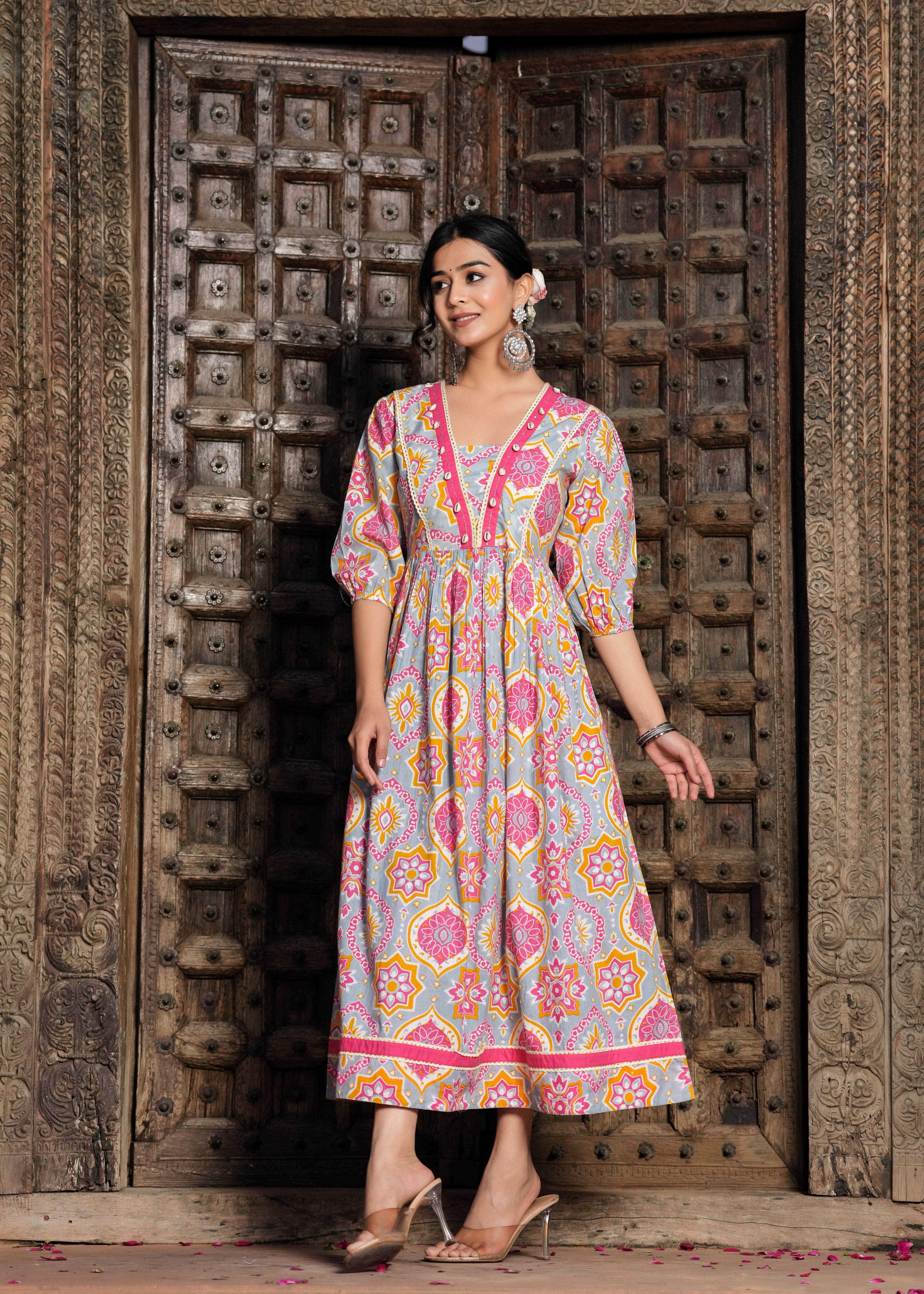 Maluka Women Cotton Floral Printed Kurta