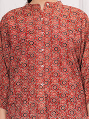 Maluka Women Cotton Katha Printed Top