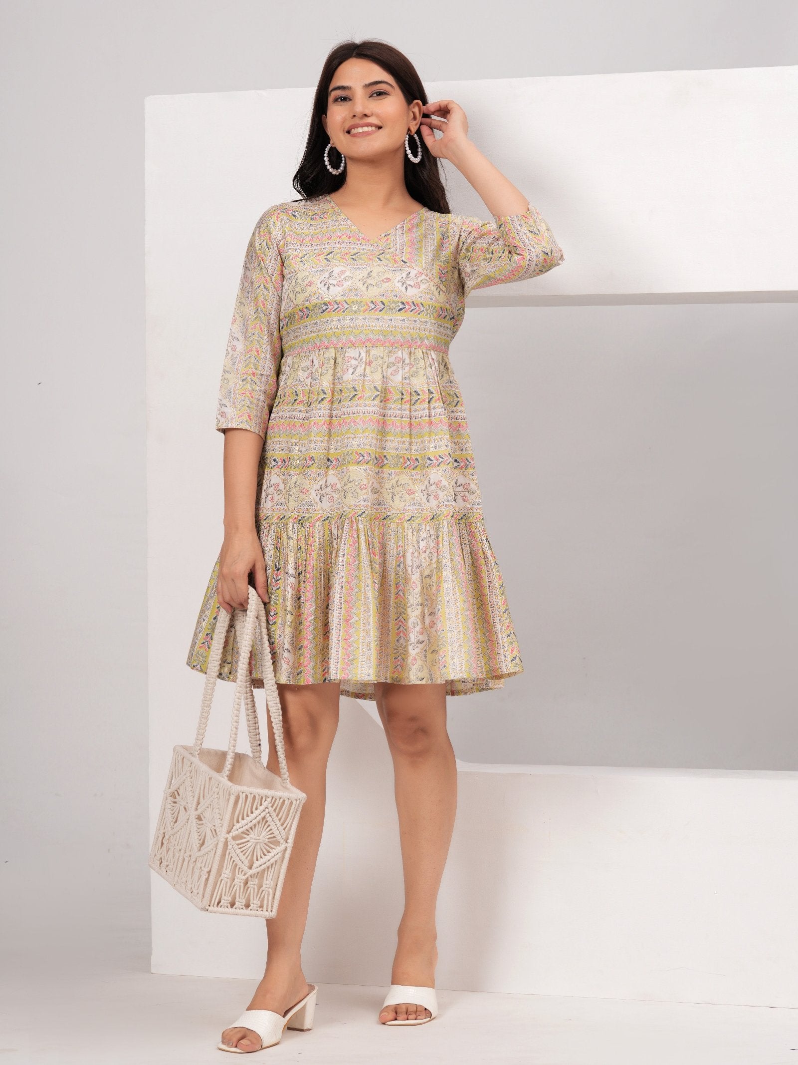 Maluka Women Cotton Foil Printed Tunic