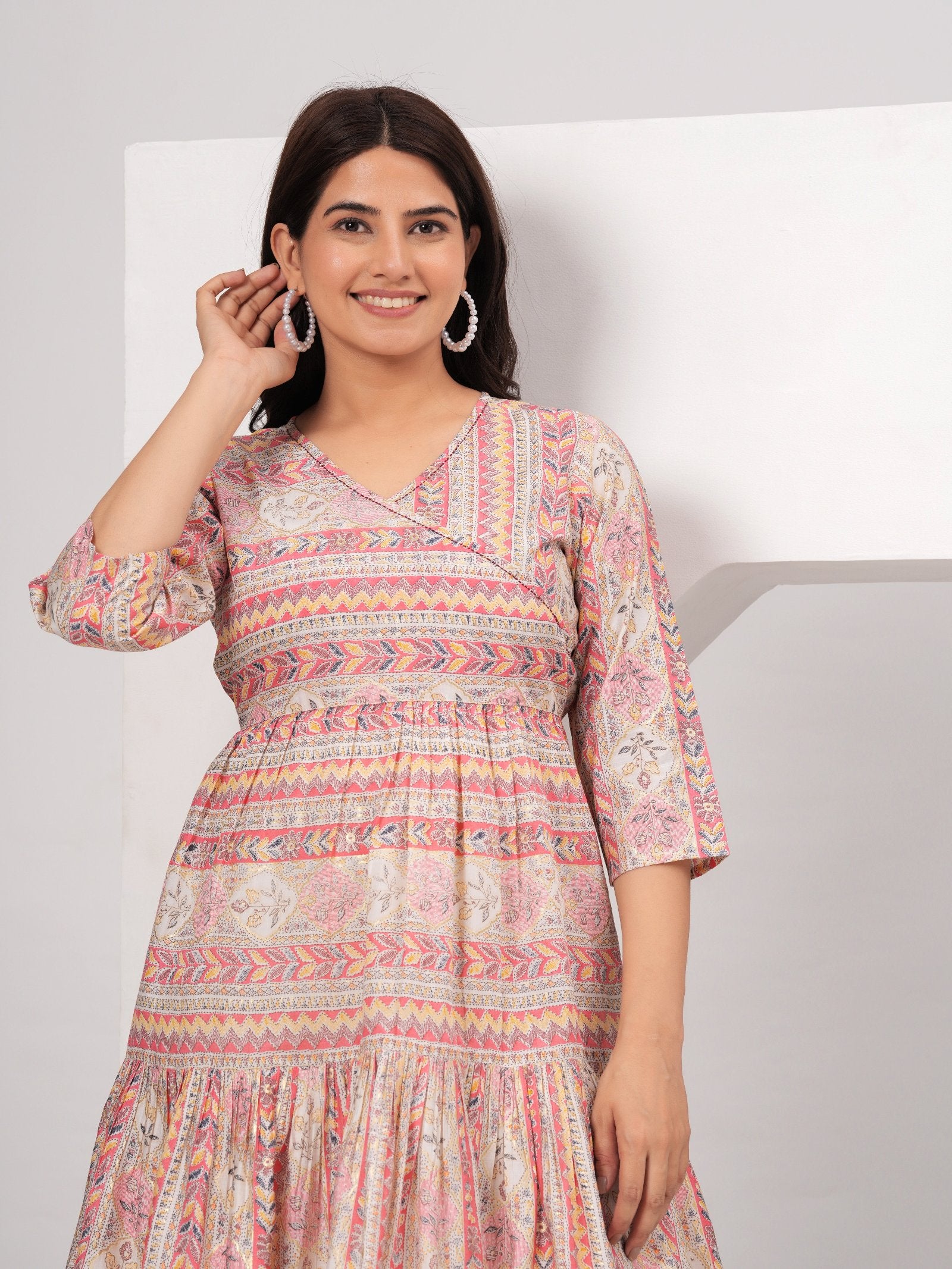 Maluka Women Cotton Foil Printed Tunic