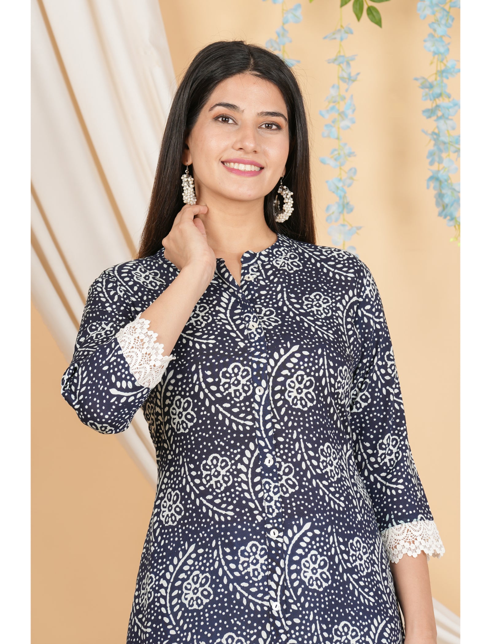 Maluka Women Rayon Printed A-Line Kurta