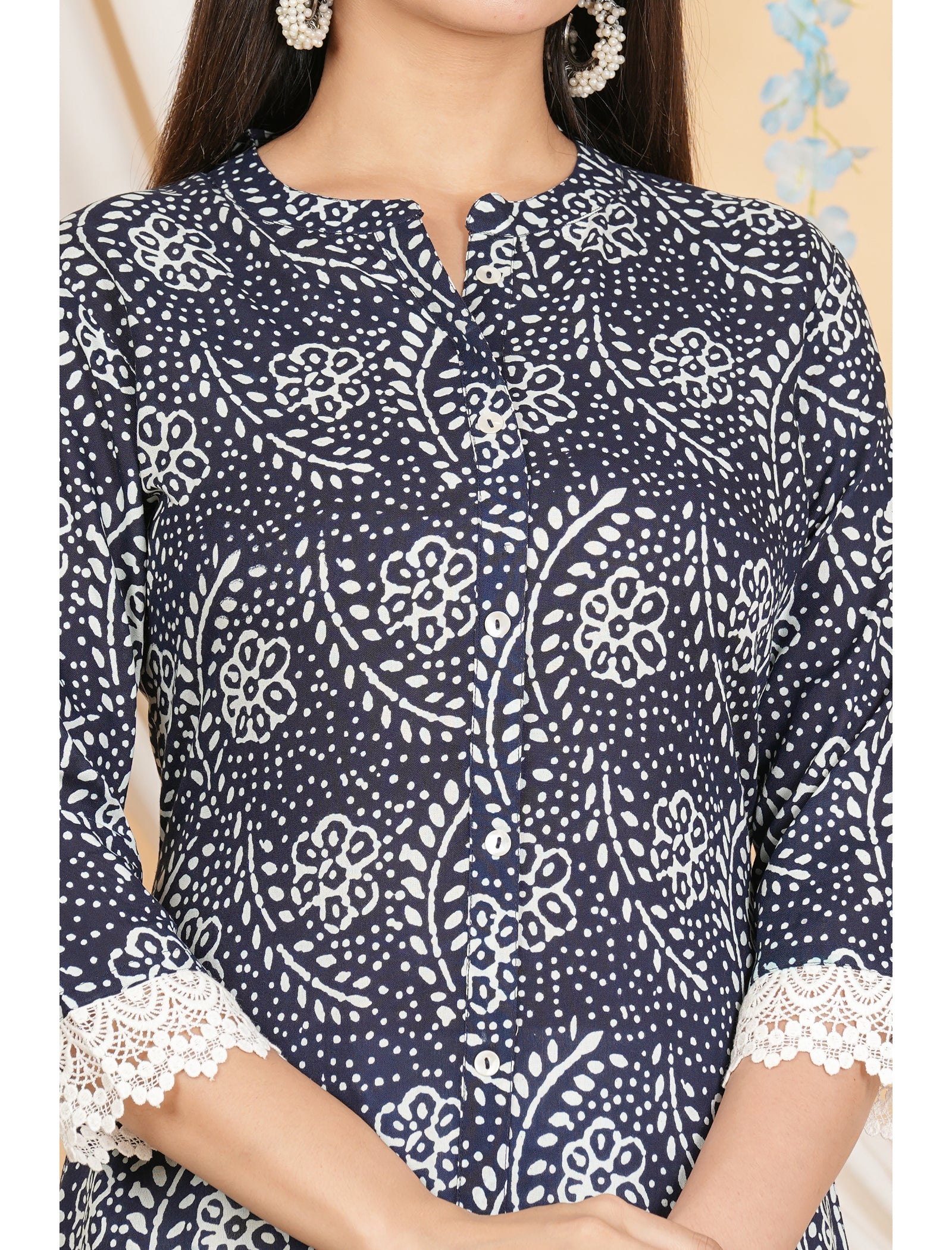 Maluka Women Rayon Printed A-Line Kurta
