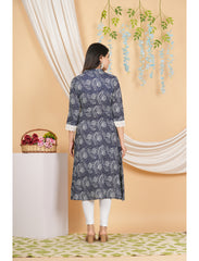 Maluka Women Rayon Printed A-Line Kurta
