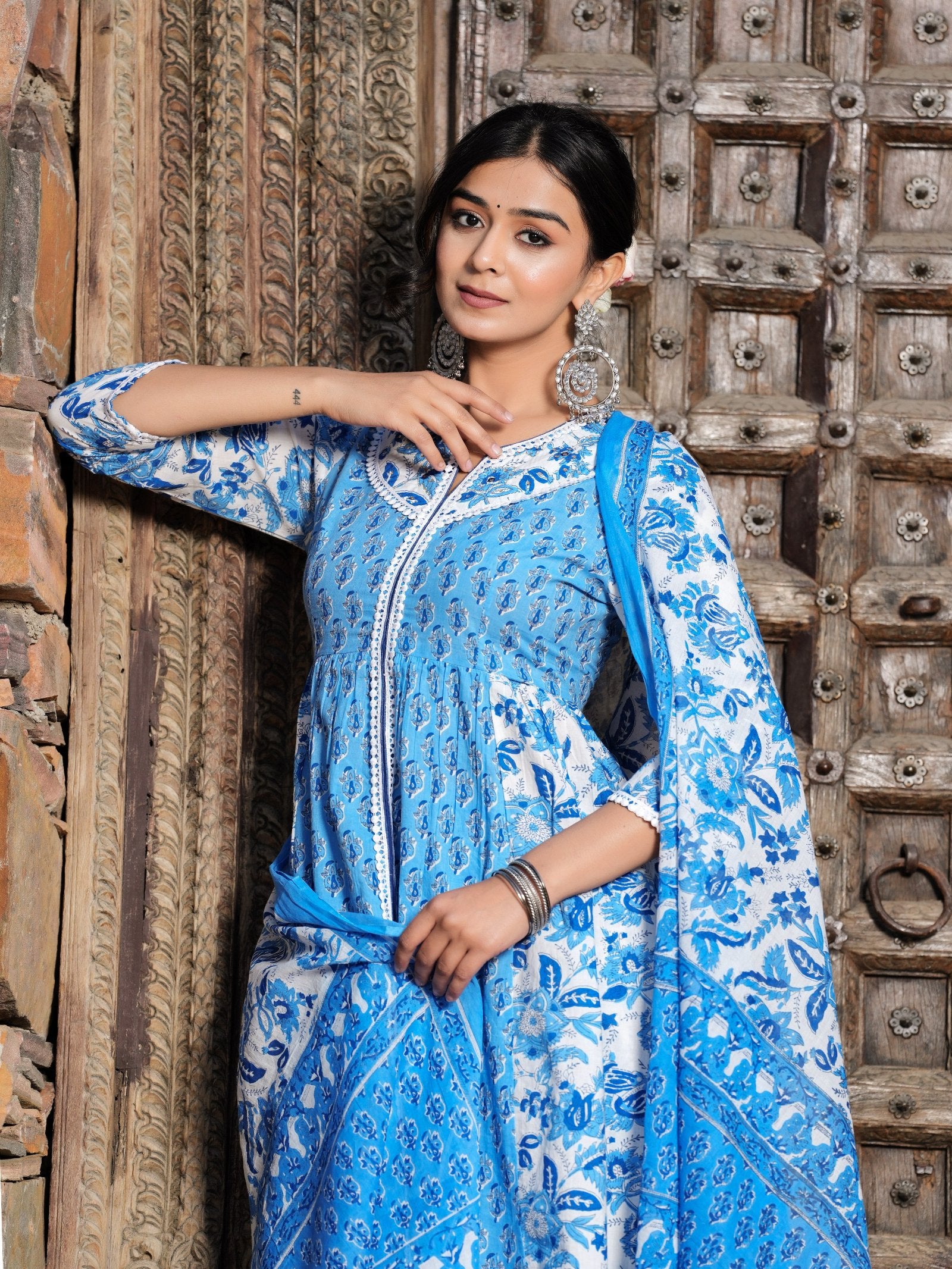 Women Cotton Floral Print Kurta Set