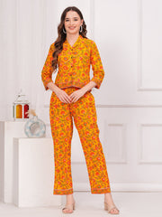 Maluka Women Cotton Floral Printed Co-Ord Set