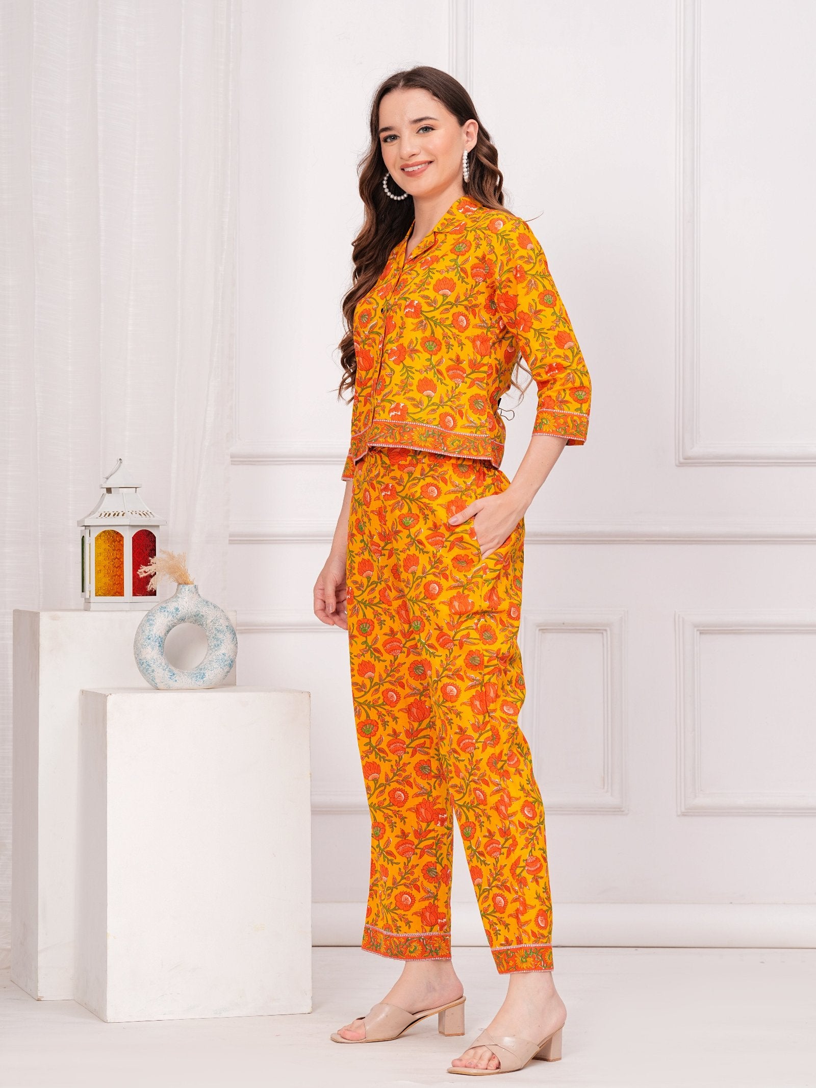 Maluka Women Cotton Floral Printed Co-Ord Set