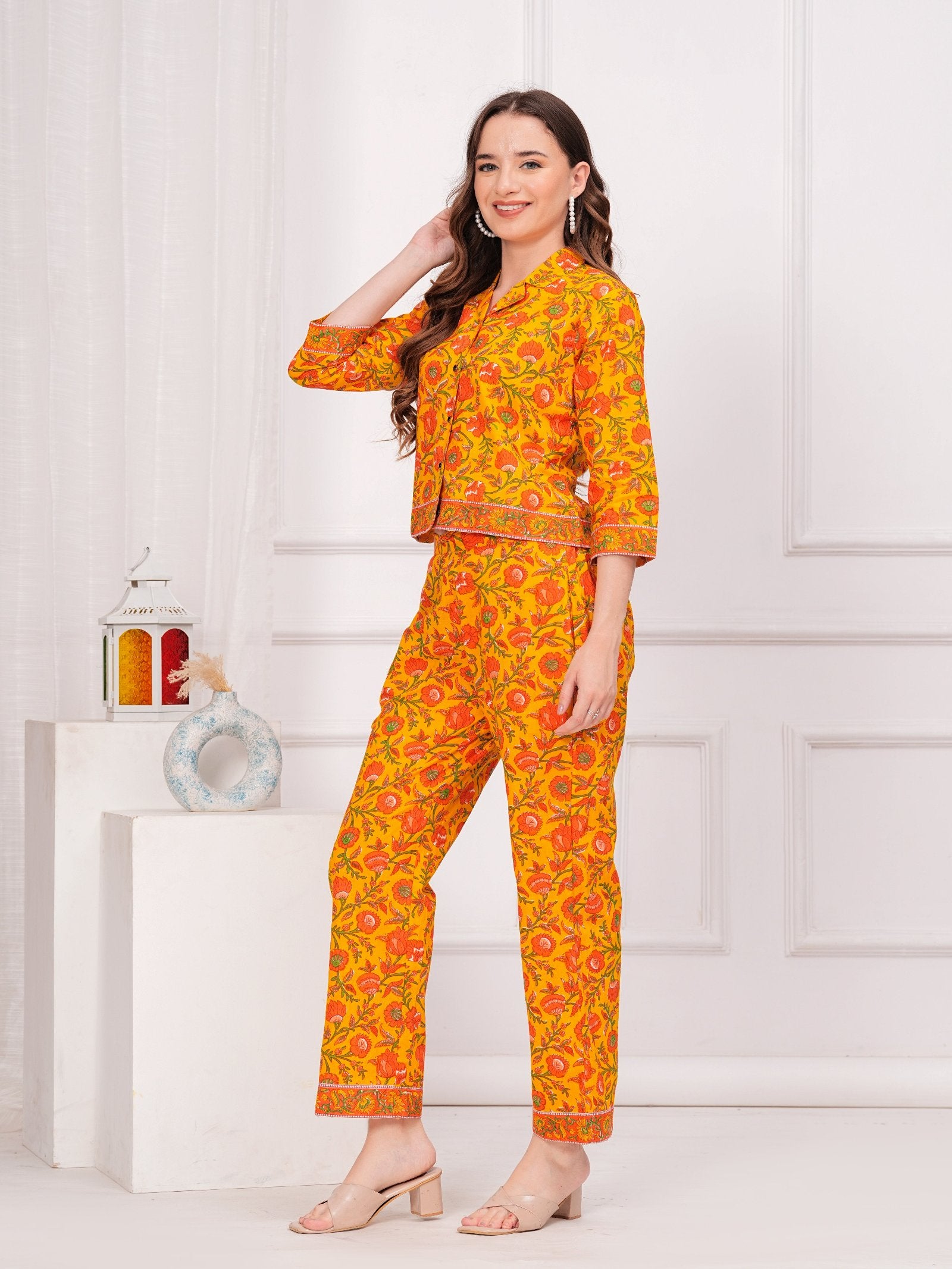 Maluka Women Cotton Floral Printed Co-Ord Set