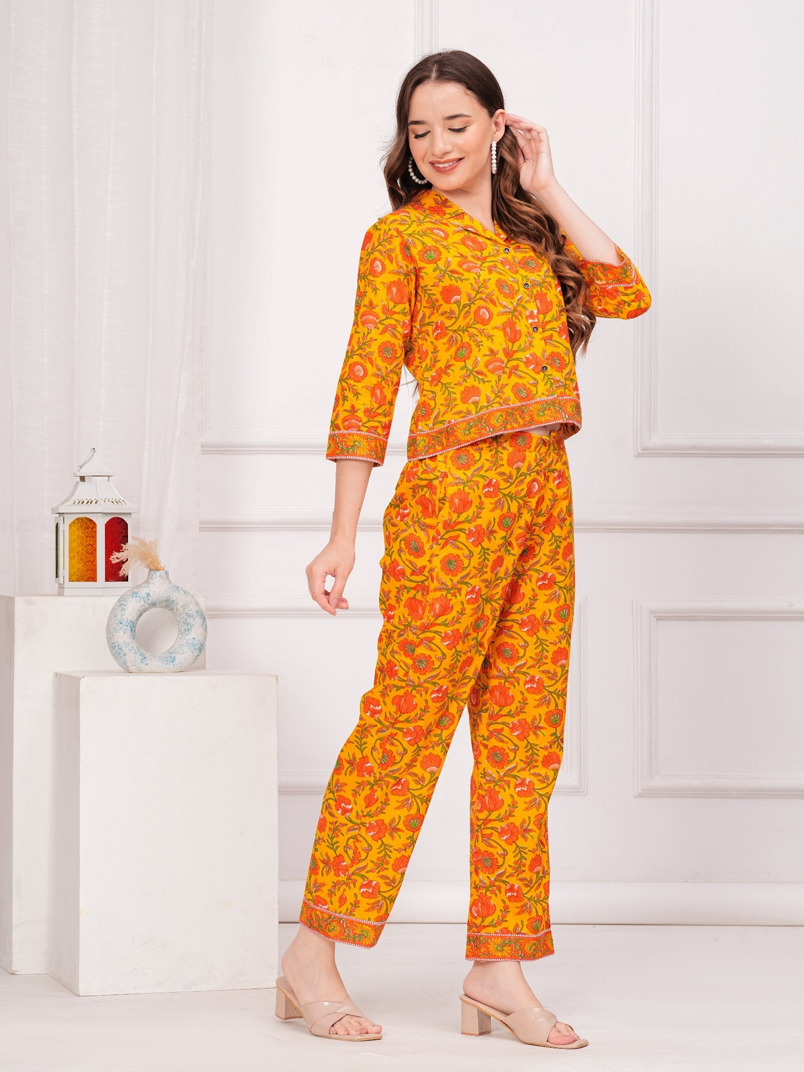Maluka Women Cotton Floral Printed Co-Ord Set