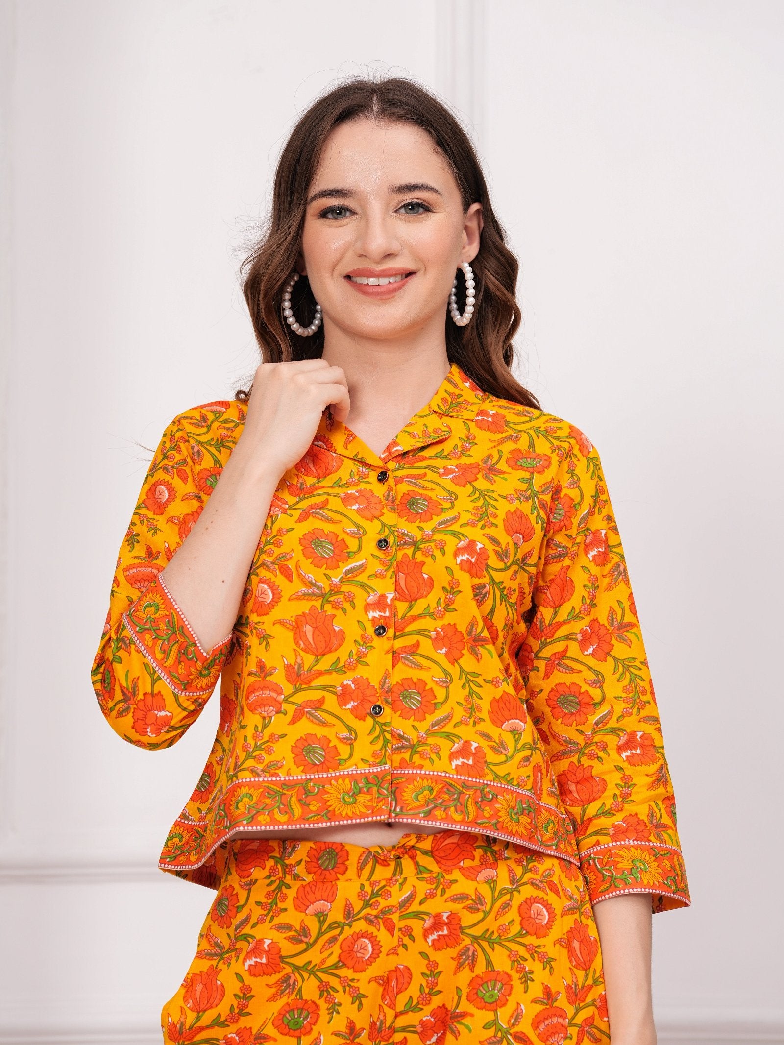 Maluka Women Cotton Floral Printed Co-Ord Set