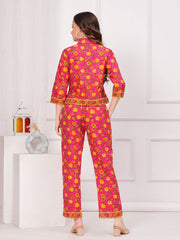 Maluka Women Cotton Floral Printed Co-Ord Set