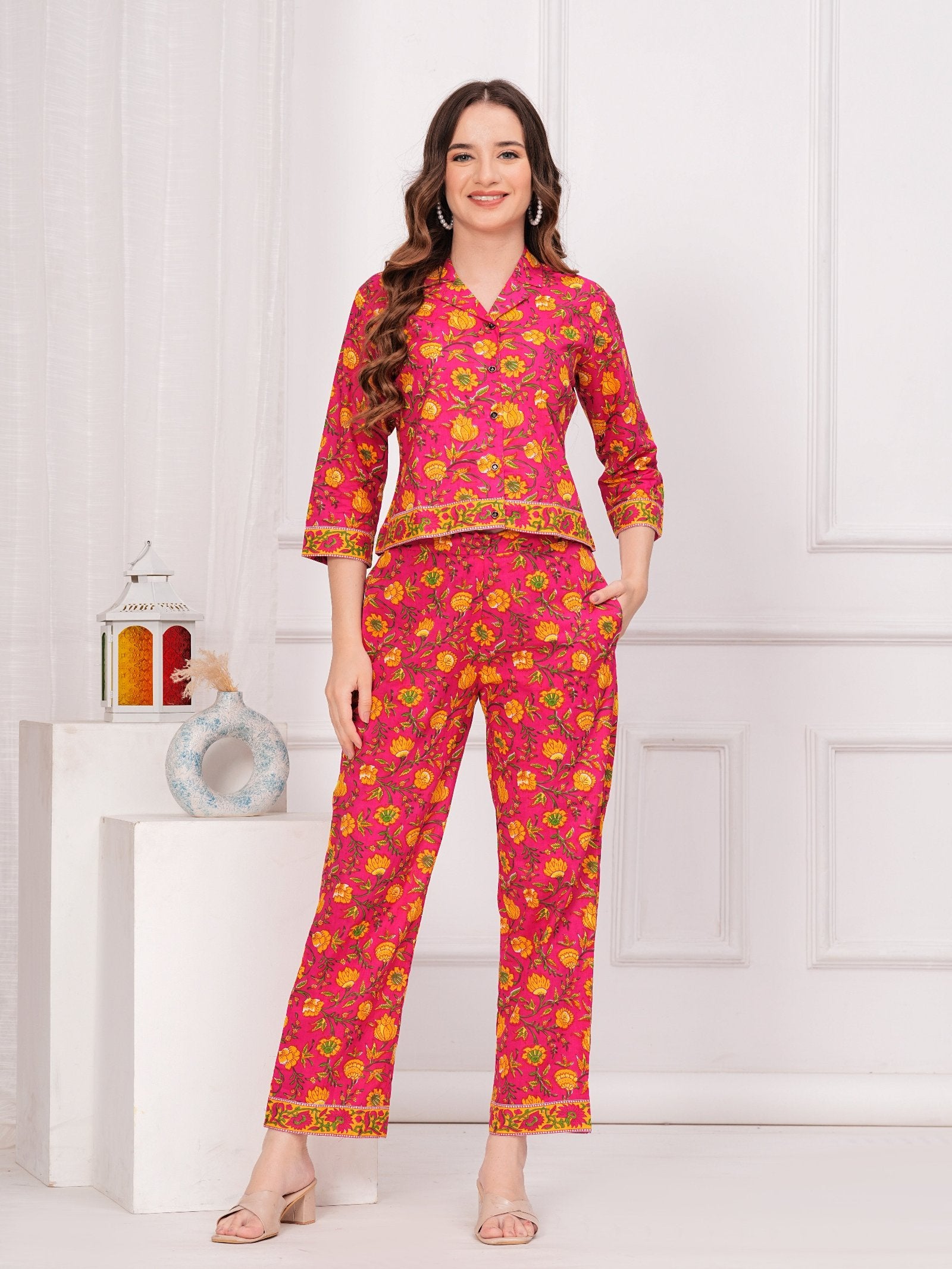 Maluka Women Cotton Floral Printed Co-Ord Set