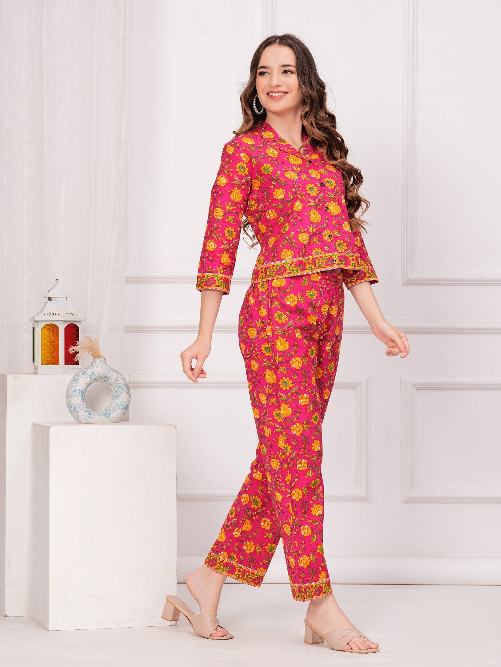 Maluka Women Cotton Floral Printed Co-Ord Set