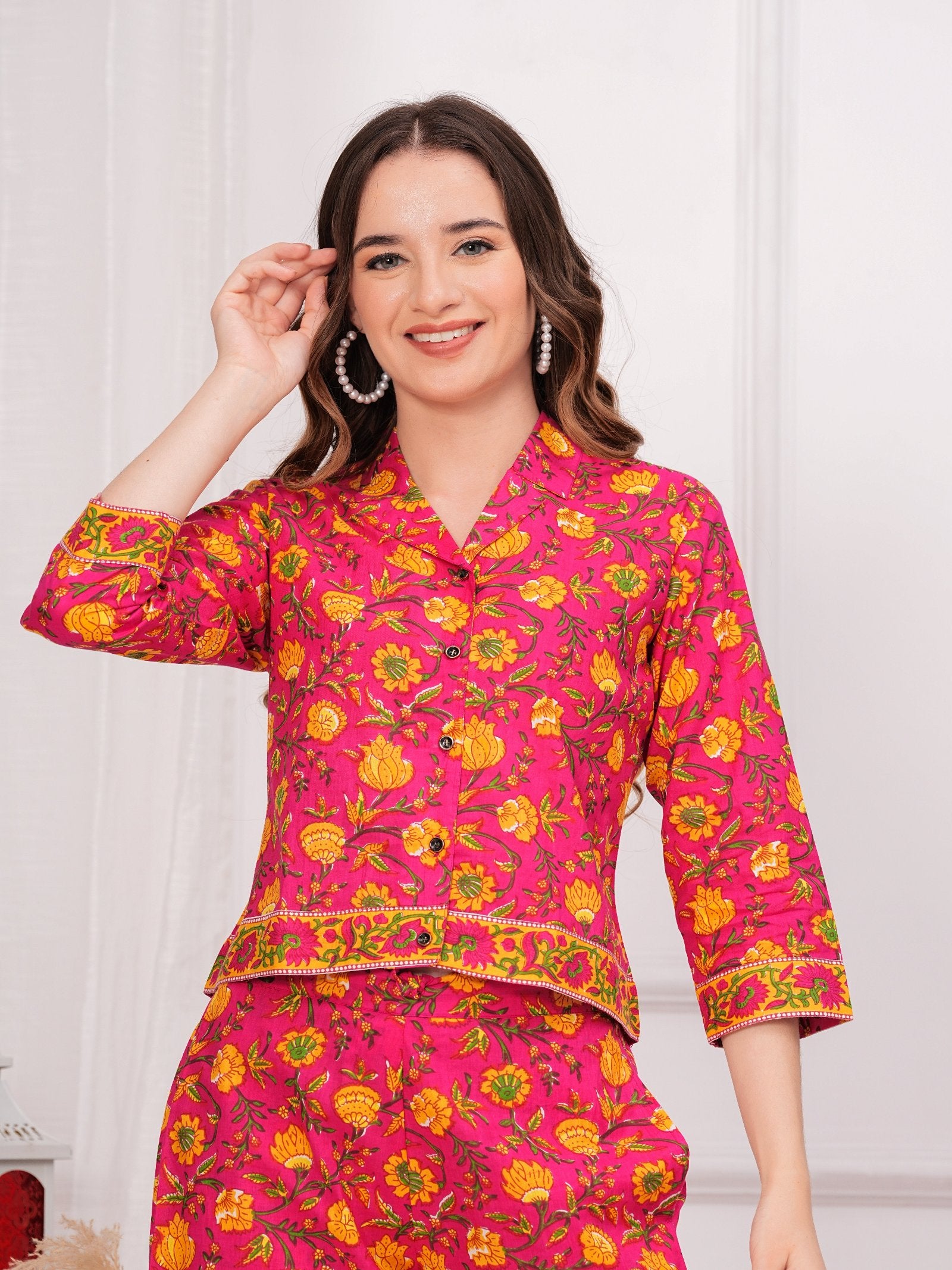 Maluka Women Cotton Floral Printed Co-Ord Set