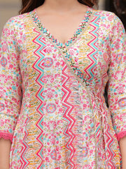 Maluka Women Modal Chanderi Foil Printed Gotta Patti & Sequins Work Kurta Set
