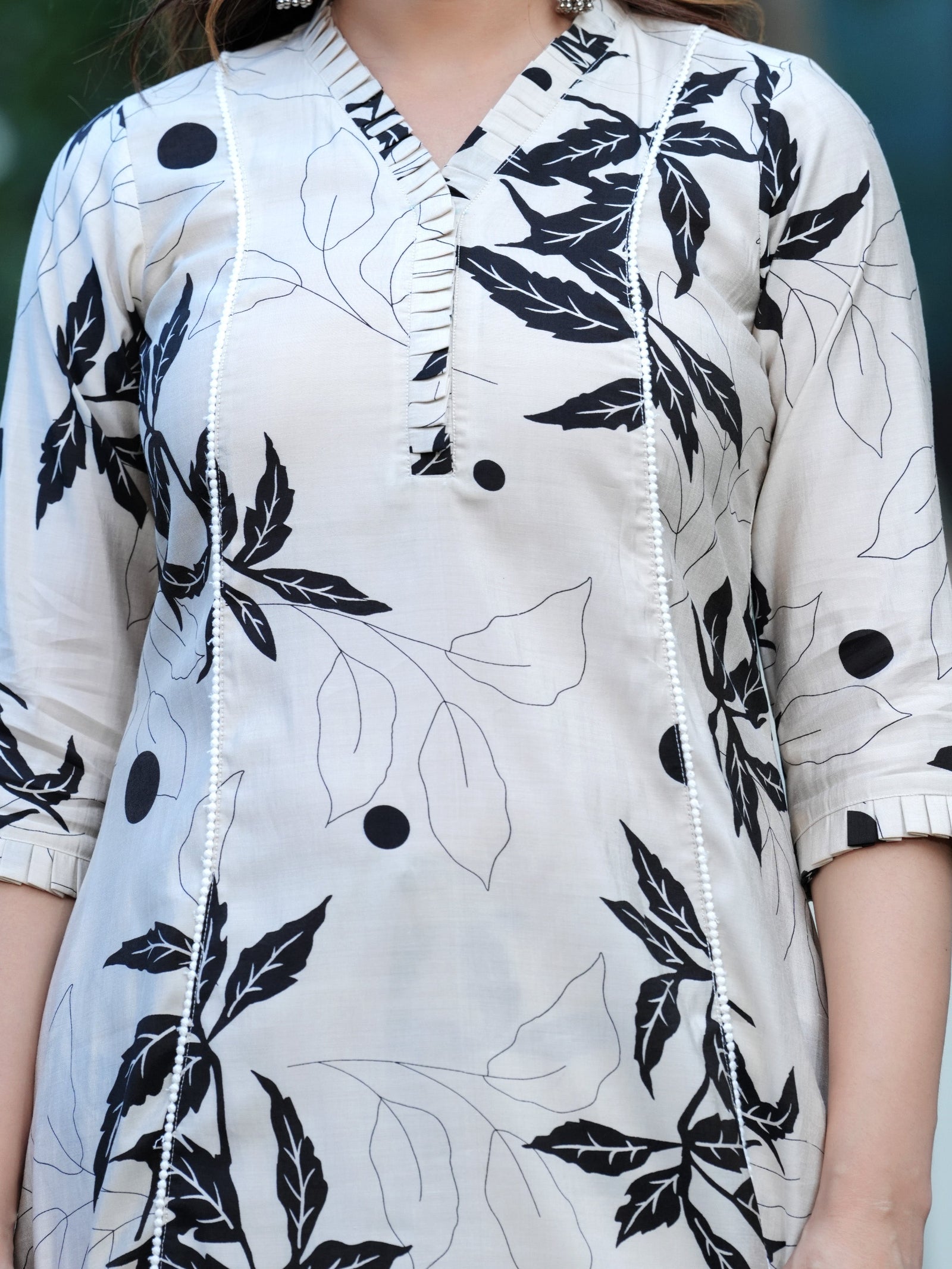 Maluka Women Modal Chanderi Floral Print Cor-Ord set