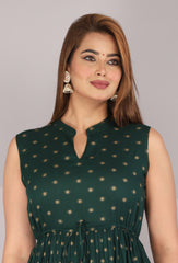 Maluka Women Rayon Printed Anarkali Kurta Gown
