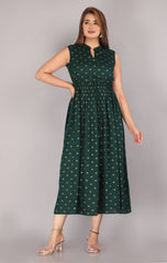 Maluka Women Rayon Printed Anarkali Kurta Gown