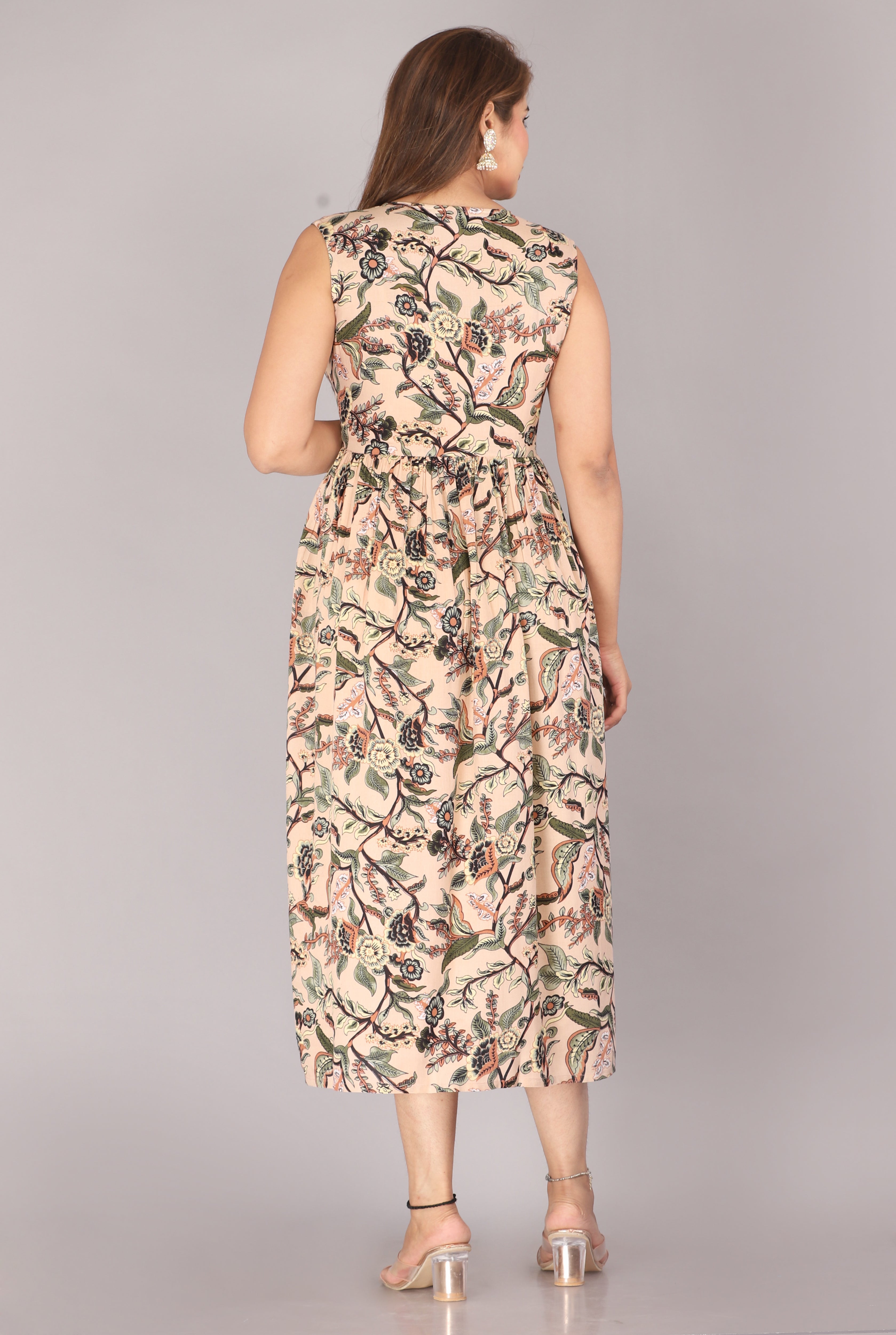 Maluka Women Rayon Printed Anarkali Kurta Gown