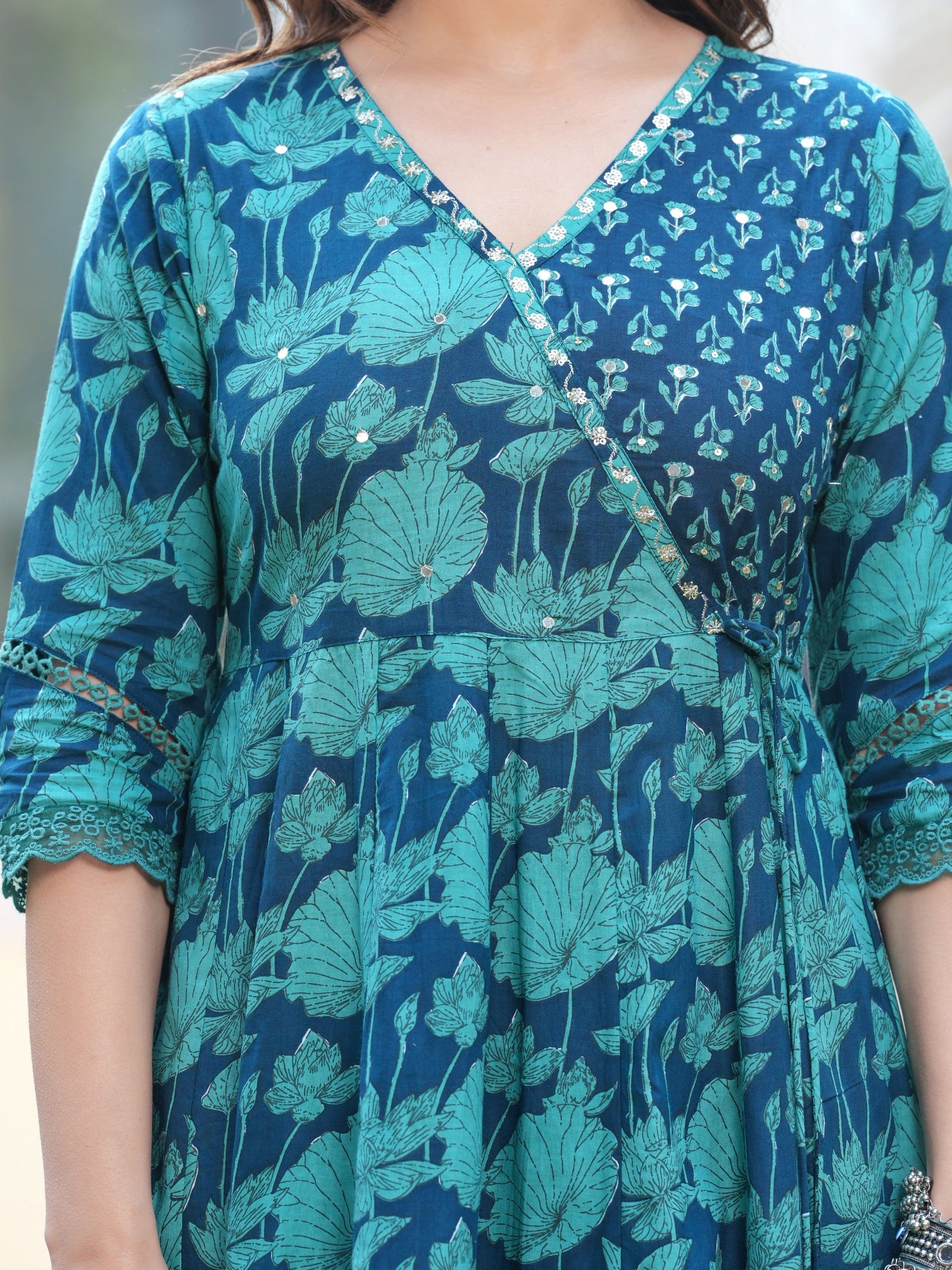 Maluka Women Cotton Floral Printed Kurta Pant With Dupatta Set