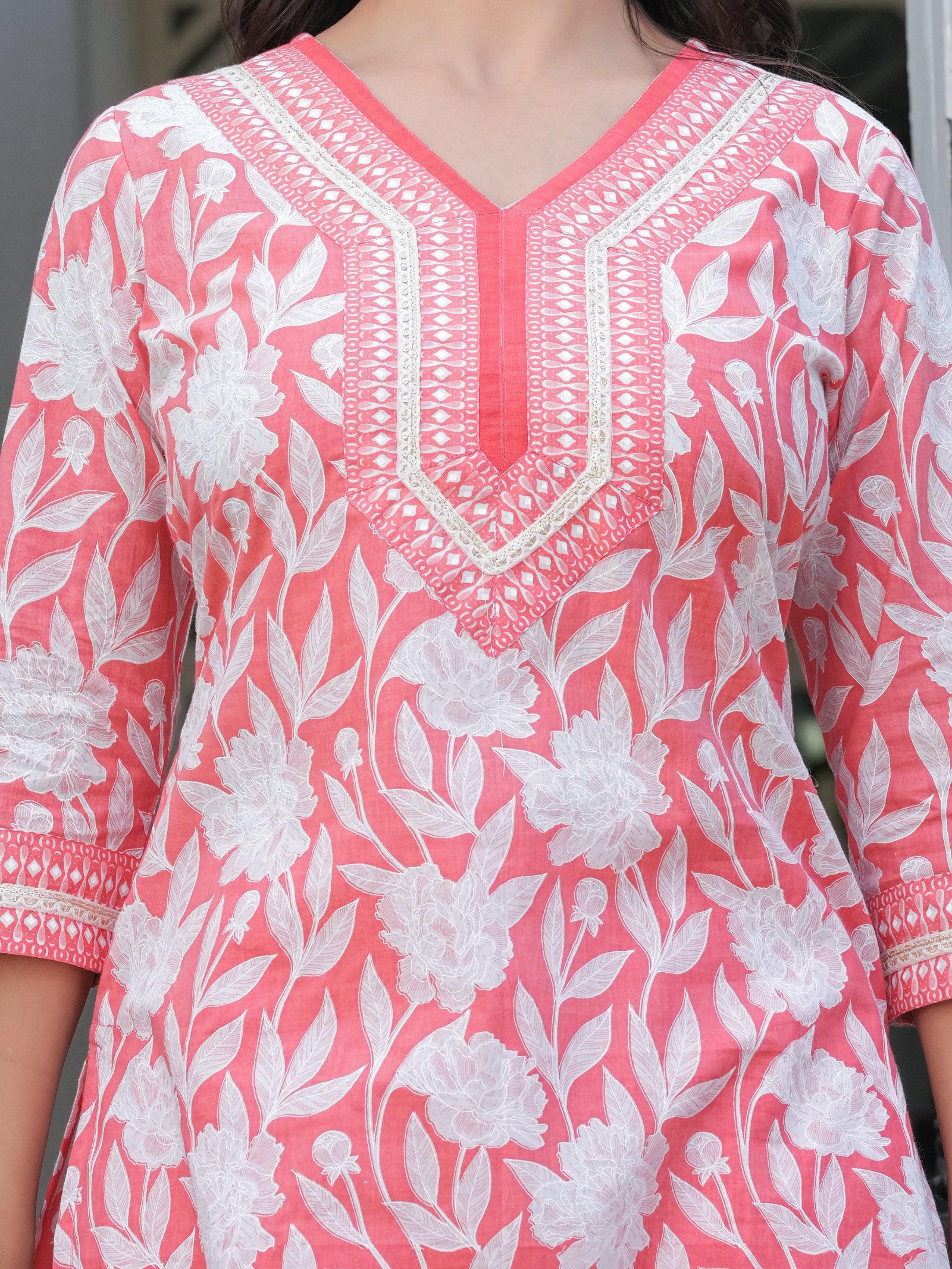 Maluka Women’s Purple, Yellow, Grey & Pink Straight Kurta Set with Dupatta