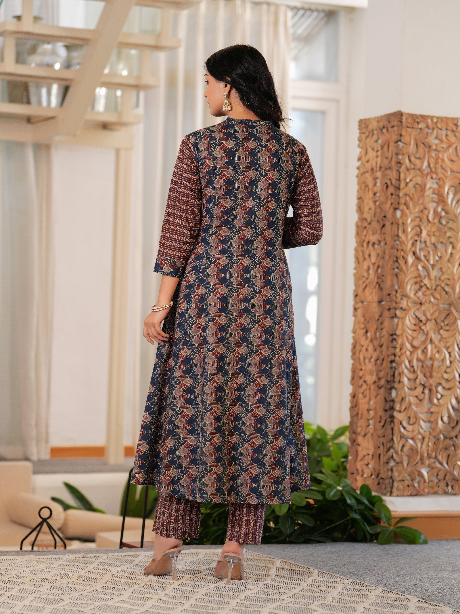 Maluka Women Cotton Printed Kurta Pant With Dupatta Set
