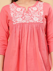 Maluka Women Pink Cotton Flex Top