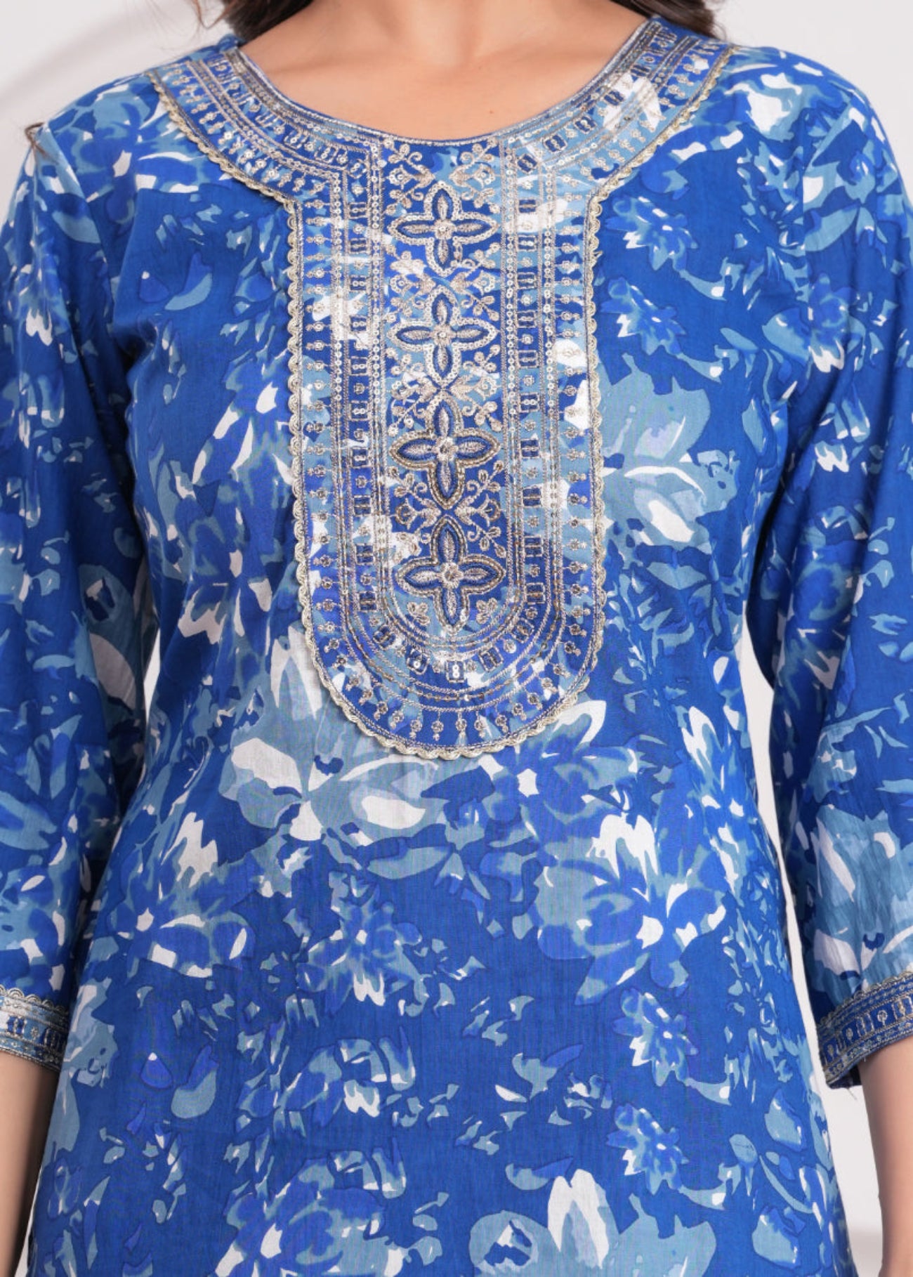 Maluka Women Cotton Printed Kurta Pant Set