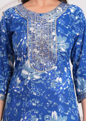 Maluka Women Cotton Printed Kurta Pant Set