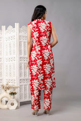 Maluka Women Cotton Floral Printed Kurta Pant Set