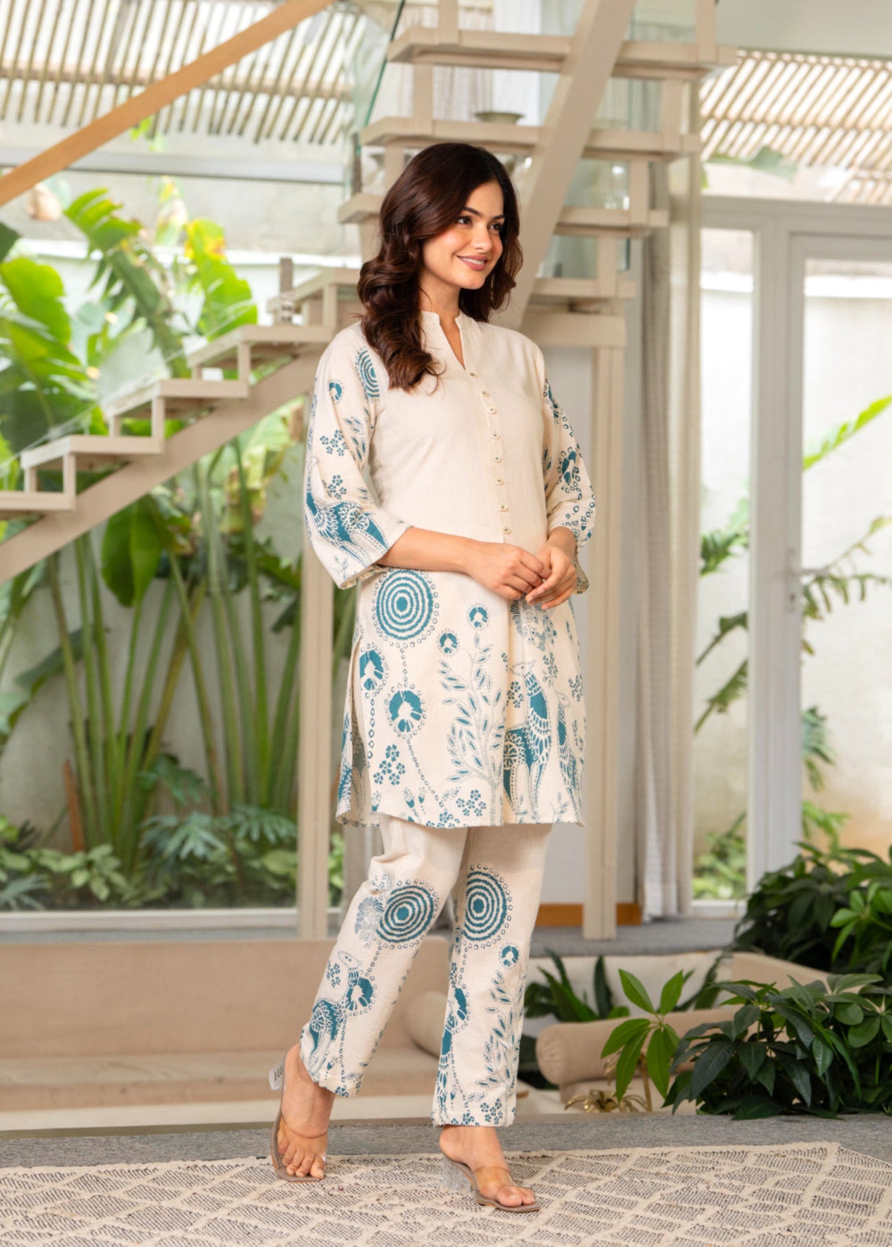 Maluka Women Cotton Top Pant Co-ord Set