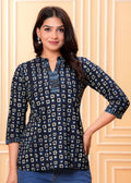 Maluka Women Cotton Box Printed Top