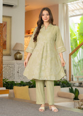 Maluka Women Cotton Emb. Kurta Pant Set