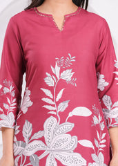 Maluka Women Cotton Printed Top Pant Co-ord Set