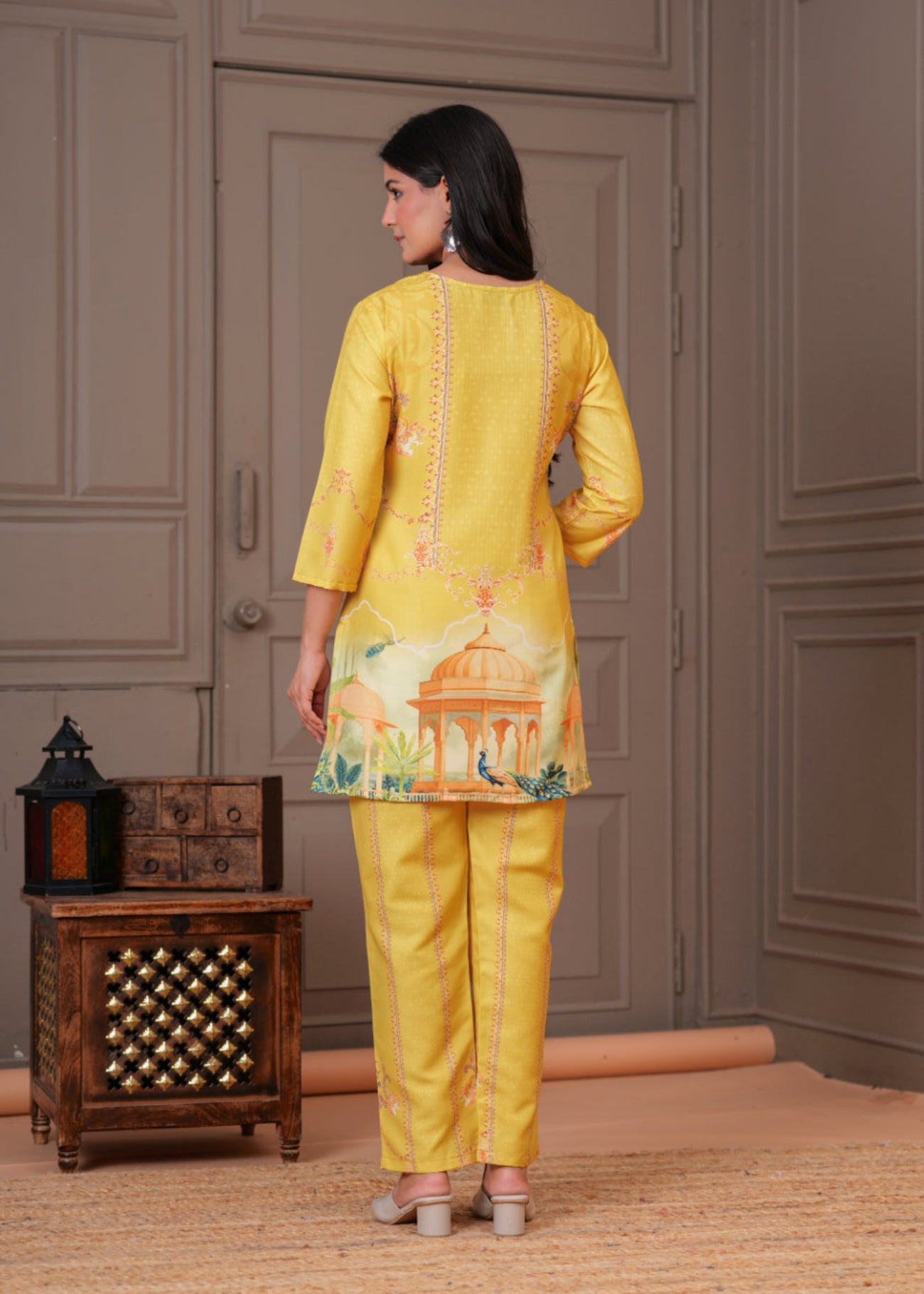 Maluka Women Cotton Printed Top Pant Co-ord Set