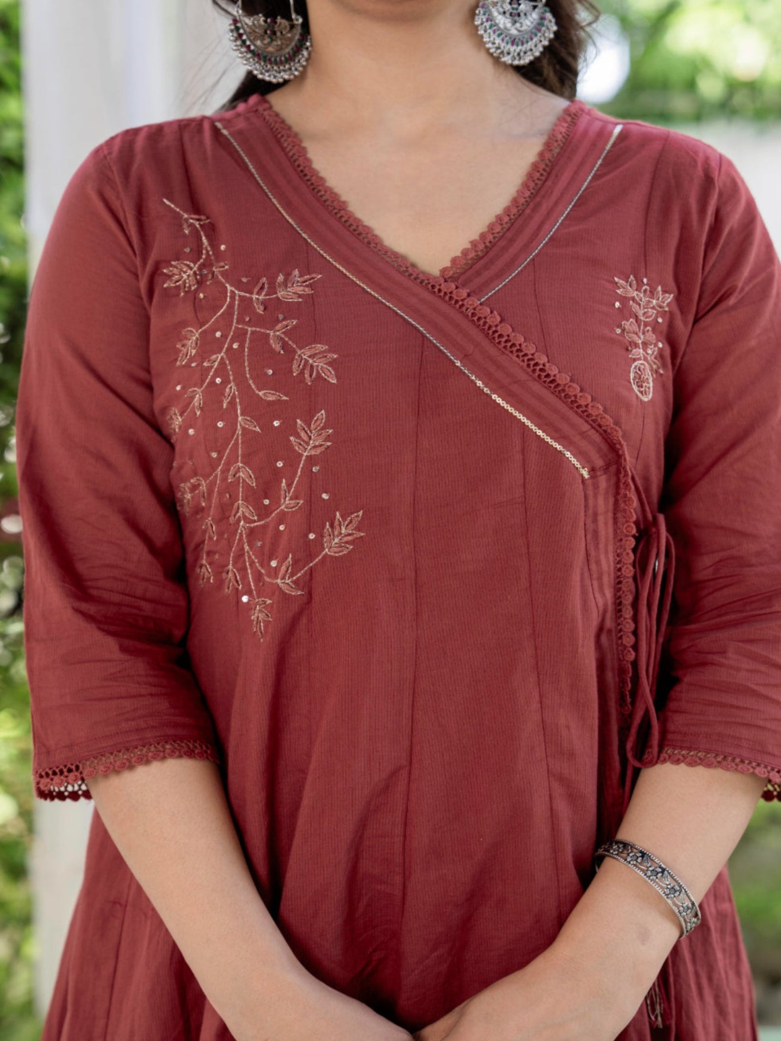 Maluka Women Cotton Kurta Pant Duptta Set