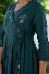 Maluka Women Cotton Kurta Pant Duptta Set