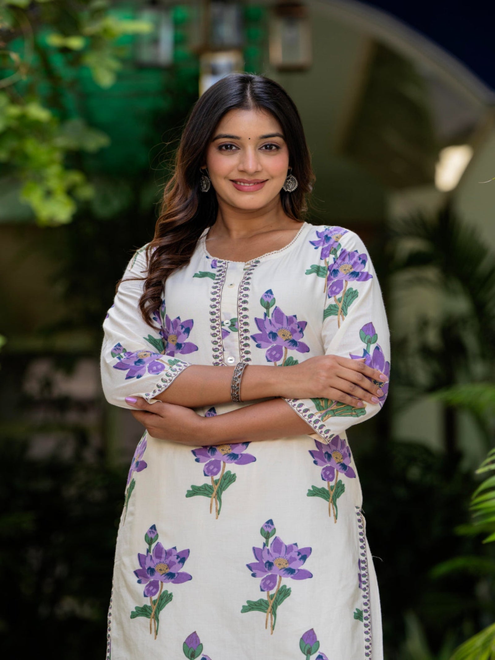 Maluka Women Cotton Floral Printed Kurta Pant Set