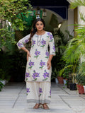 Maluka Women Cotton Floral Printed Kurta Pant Set